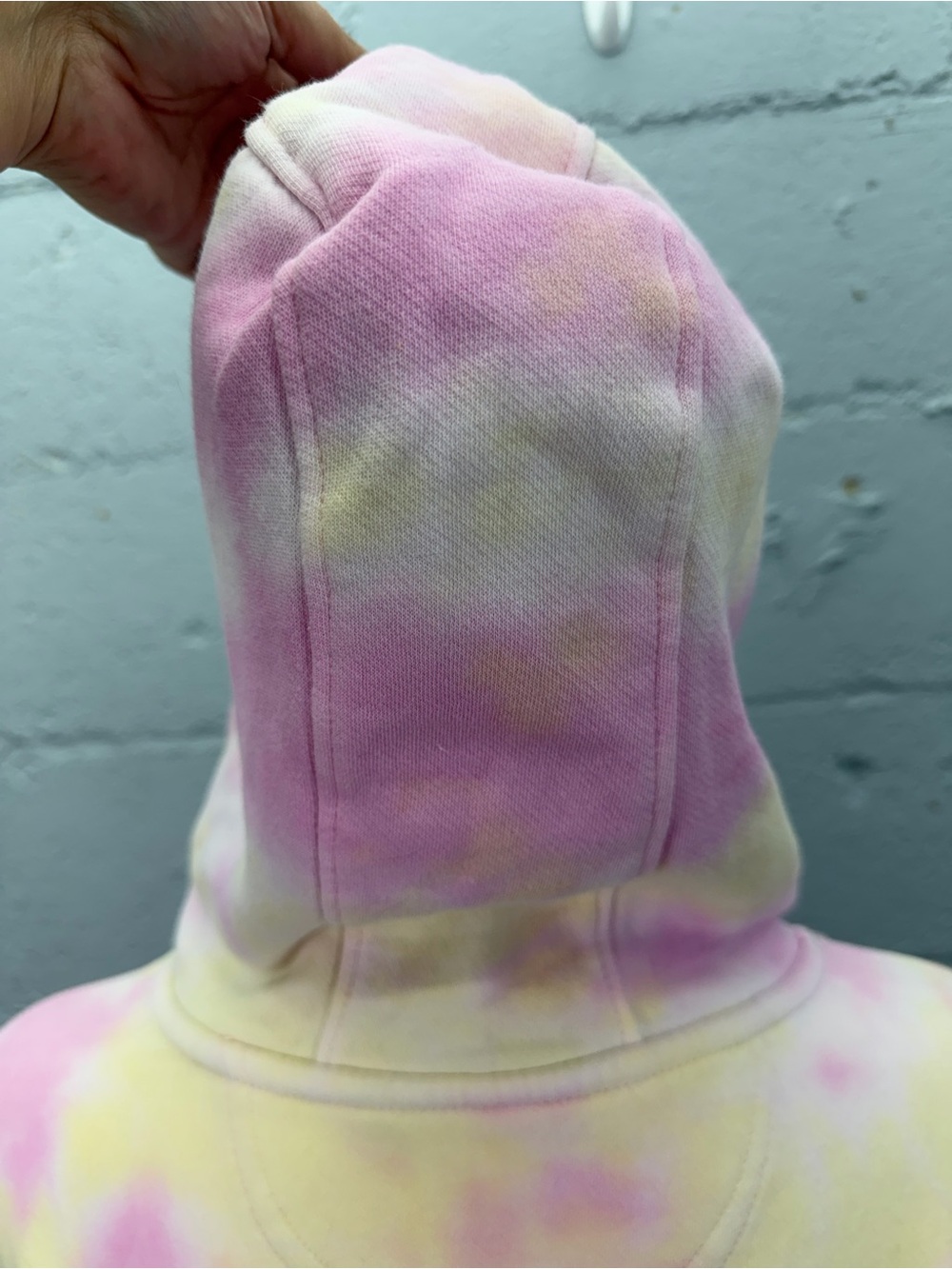 Lincoln Outfitters Women's Pink Yellow Tie-Dye Half Zip Hoodie NWT Size XL - Picture 6 of 12